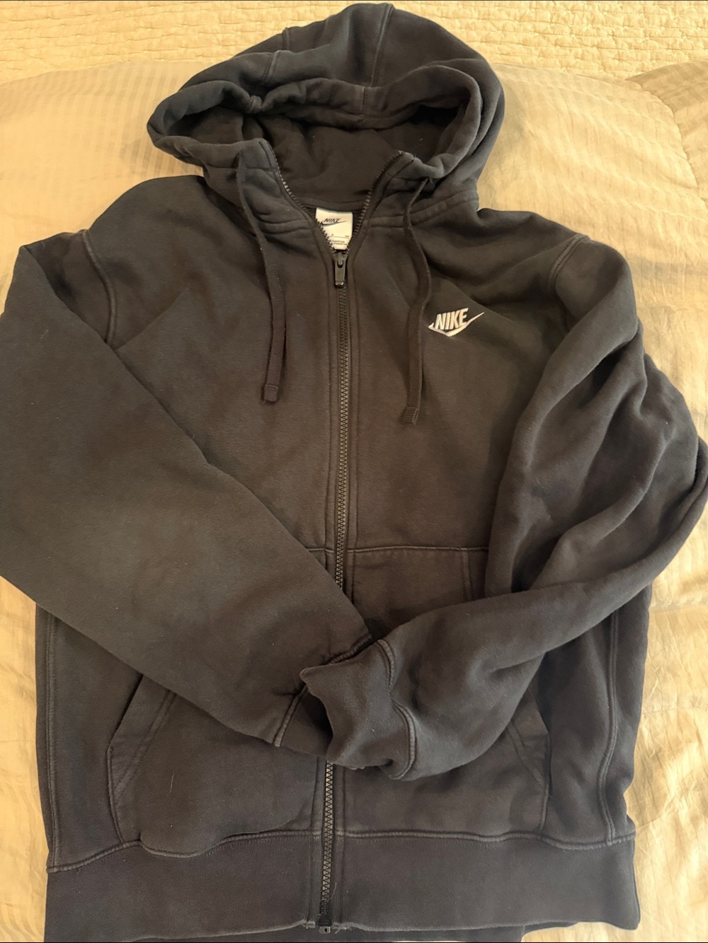 Mens Nike Black Full-Zip Hoodie Jacket